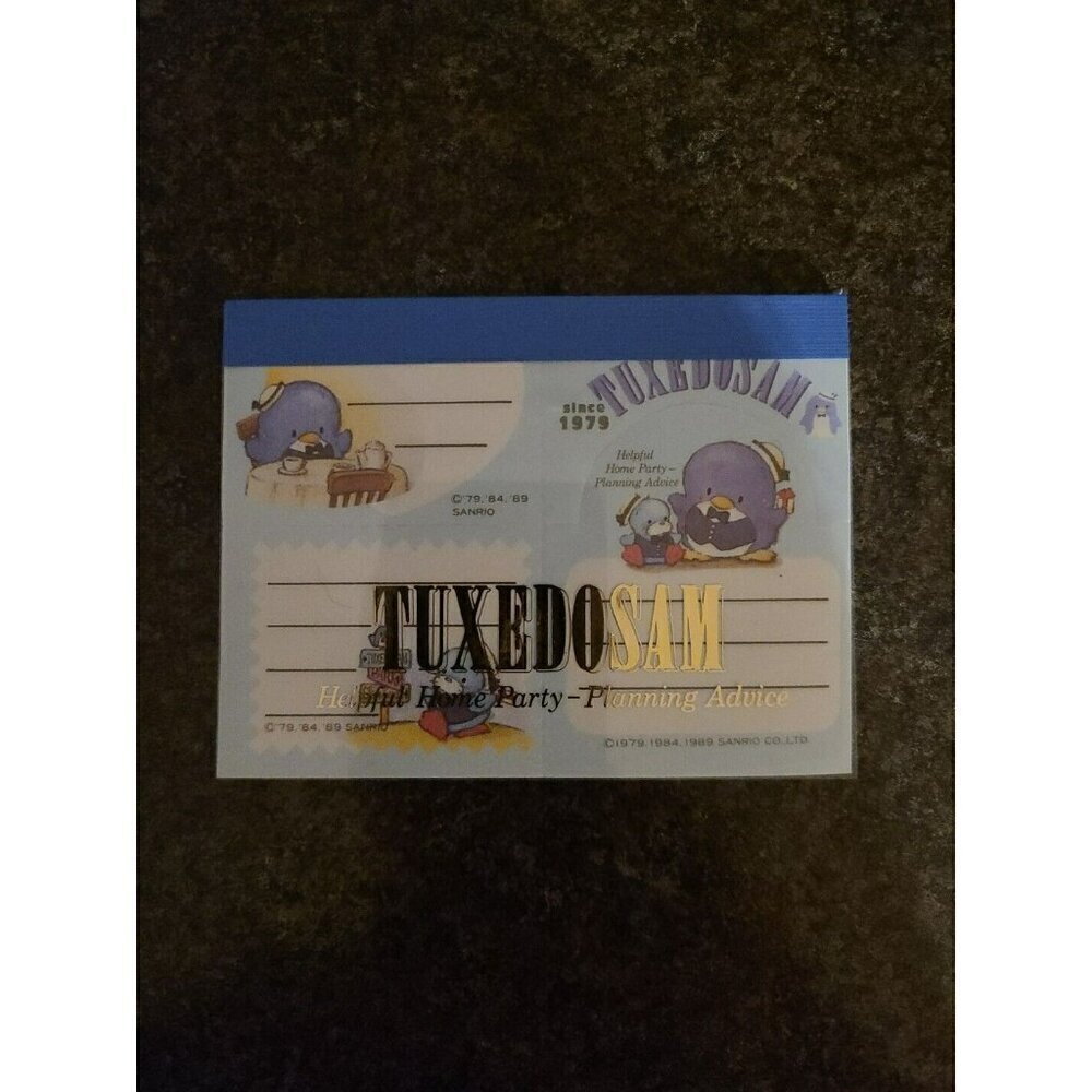 VTG Retro Sanrio Tuxedosam 1989 Notepad Tuxedo Sam 40 Sheets Notebook Stationery